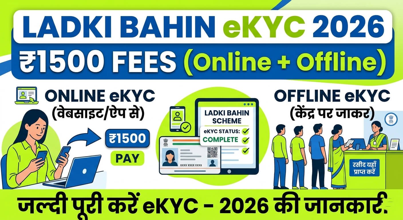 ladki-bahin-ekyc-2026-indian-rupee1500-fees-online-offline