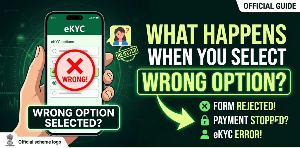 What Happens When You Select a Wrong Option in Ladki Bahin eKYC?