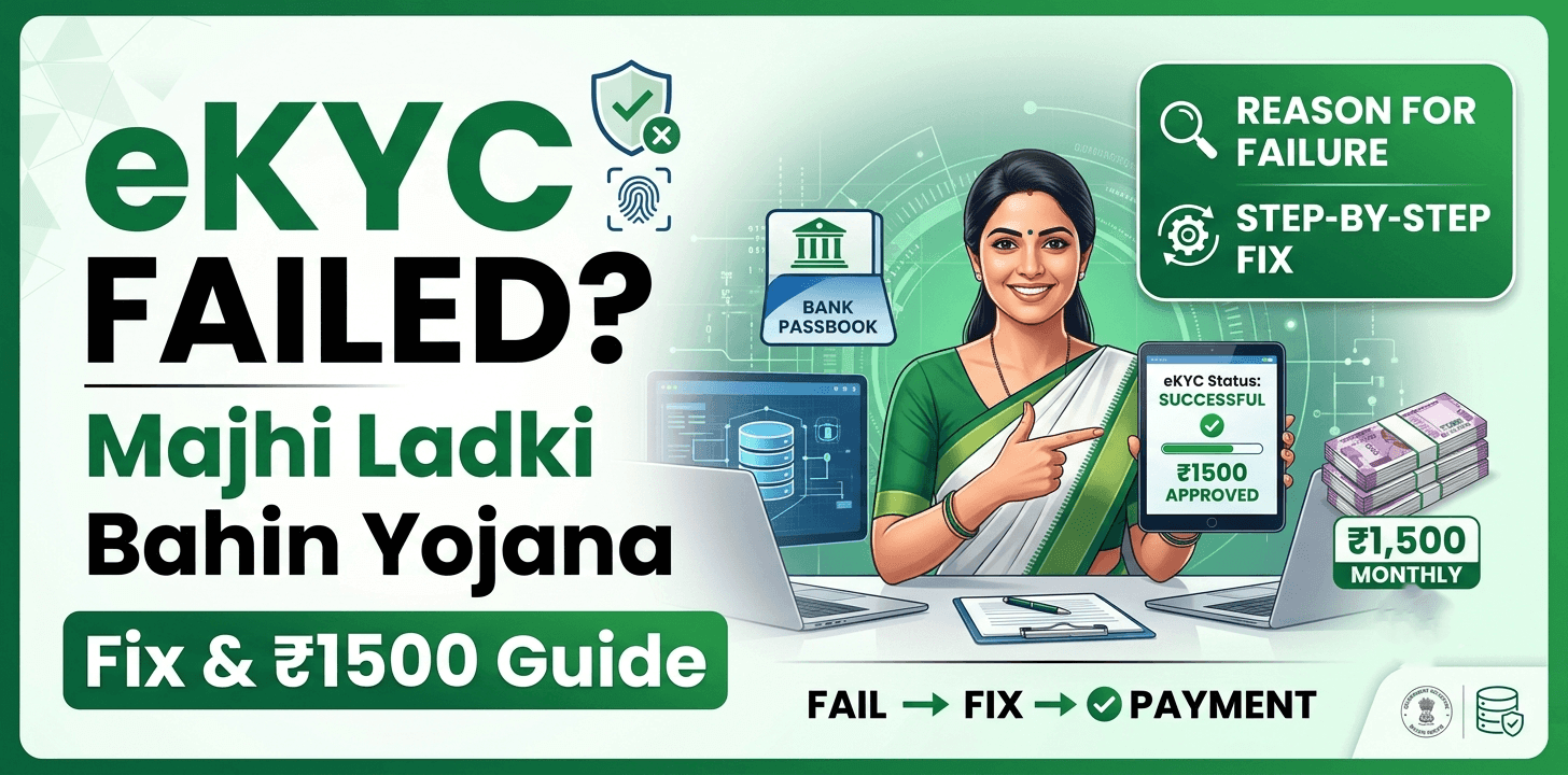 ekyc-failed-majhi-ladki-bahin-yojana-fix-indian-rupee1500-guide
