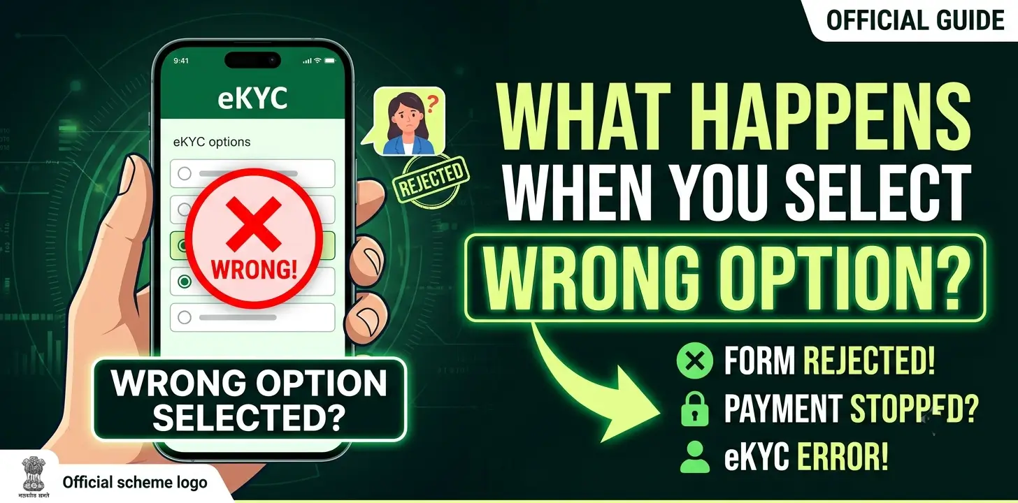 What Happens When You Select a Wrong Option in Ladki Bahin eKYC?