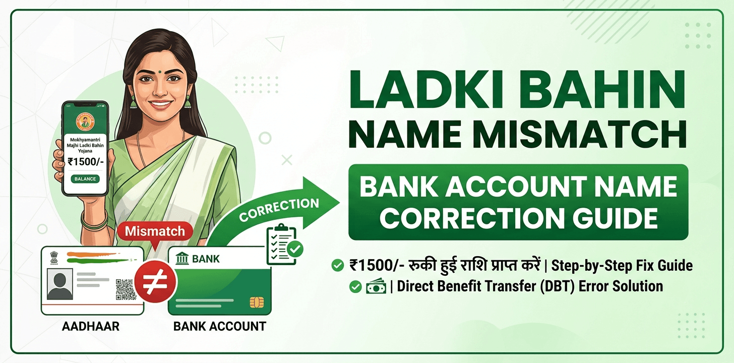 ladki-bahin-name-mismatch-bank-account-name-correction-guide